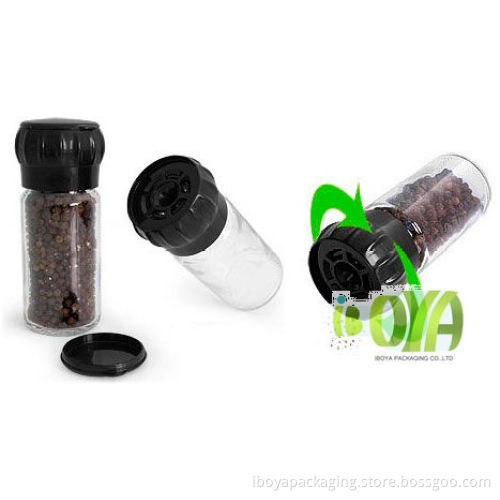 Glass Spices Bottle with Food Mill Lid (12109)